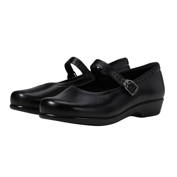 SAS Womens Maria Mary Jane Flat US 10WW EXTRA WIDE Black Leather NIB - Picture 1 of 11
